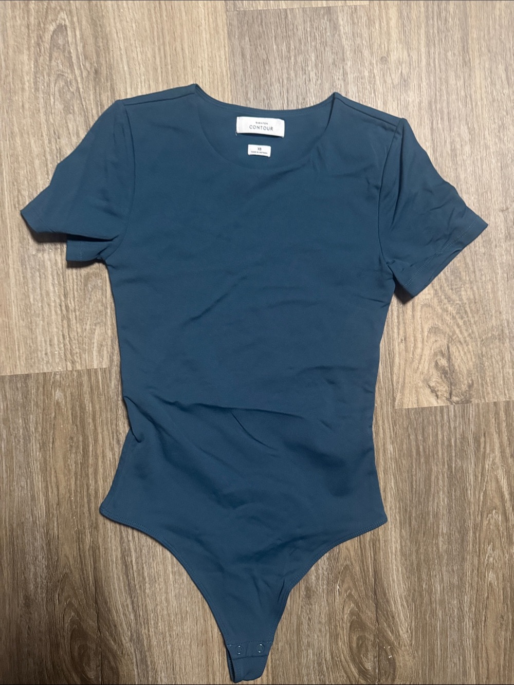 Short Sleeve Bodysuit in Teal Blue
